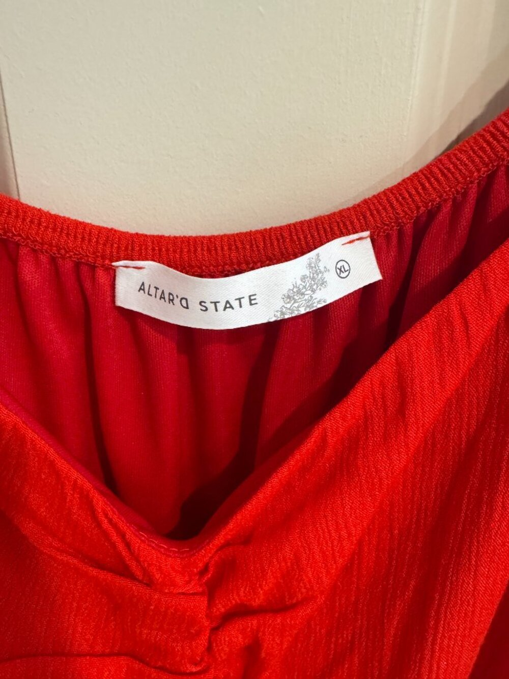 NWT Altar'd State Red Ruffle Dress Size Large - Picture 3 of 5
